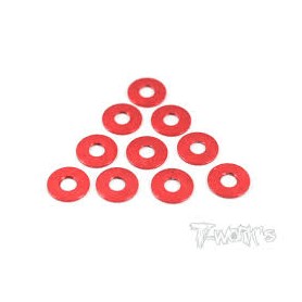 Rondelle Alluminio 3x7,8x0,5 Rosse (10)