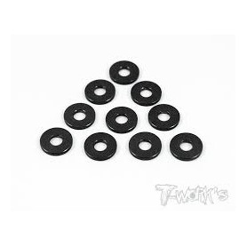 Rondelle Alluminio 3x7,8x1 Nere (10)