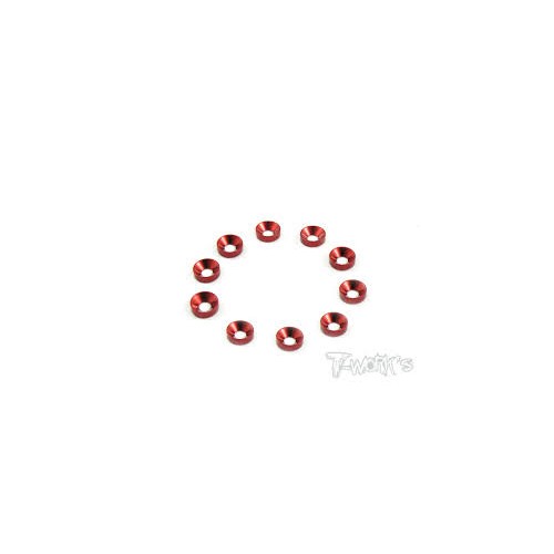 Rondelle Ergal Svasate Rosse 3mm (10)