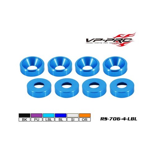 Rondelle ergal svasate 4mm Blu Tamya (8)