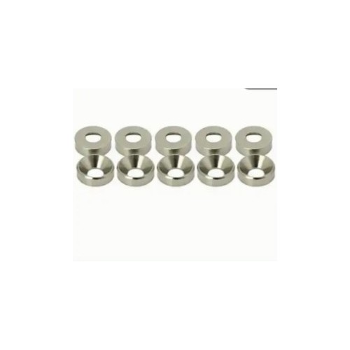 Rondelle Ergal Svasate 3mm Argento (10)